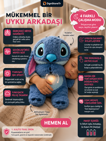Nefes Alan Peluş Uyku Arkadaşı Stitch